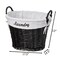 Wickerwise Handwoven Laundry Basket with Liner & Handles - Boho Decorative Storage Hamper for Clothes Blankets Pillows and Towels - Ideal for Laundry Room Bathroom Bedroom and Living Room